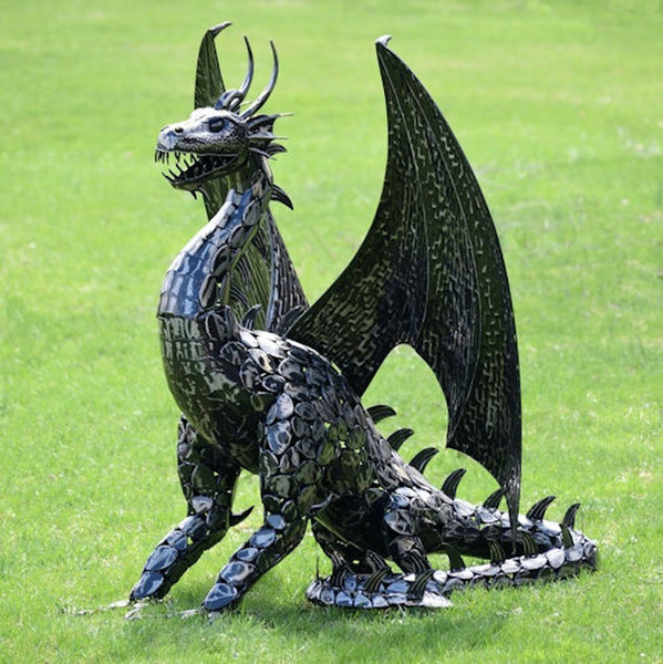 Dragon Statue Sentry Iron Sculpture